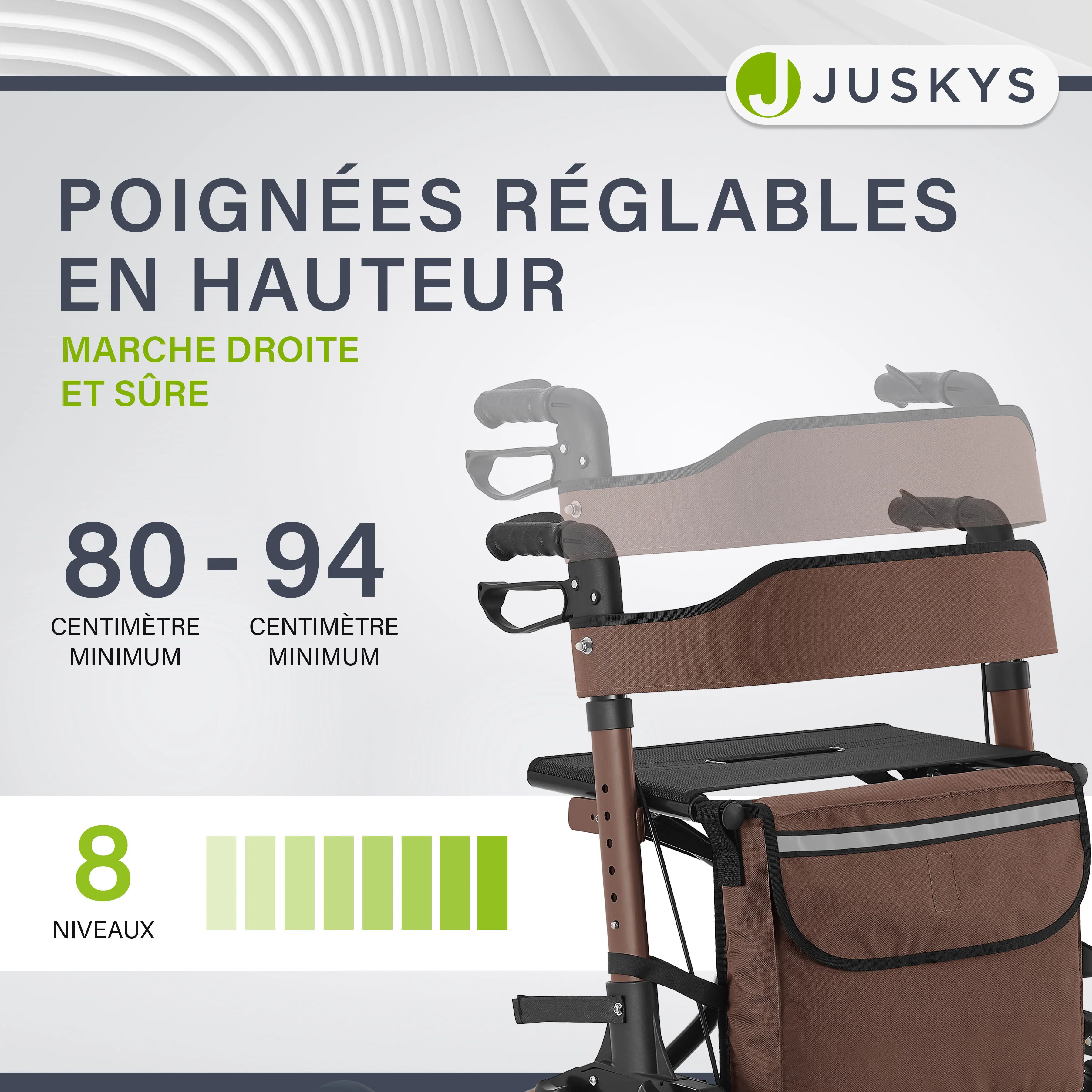 Aluminium Rollator Vital mit Sitz - Image 100