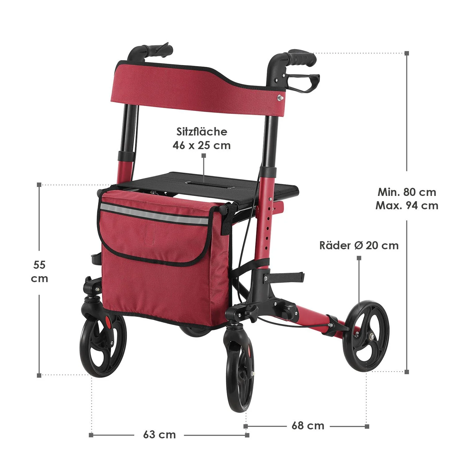 Aluminium Rollator Vital mit Sitz - Image 30