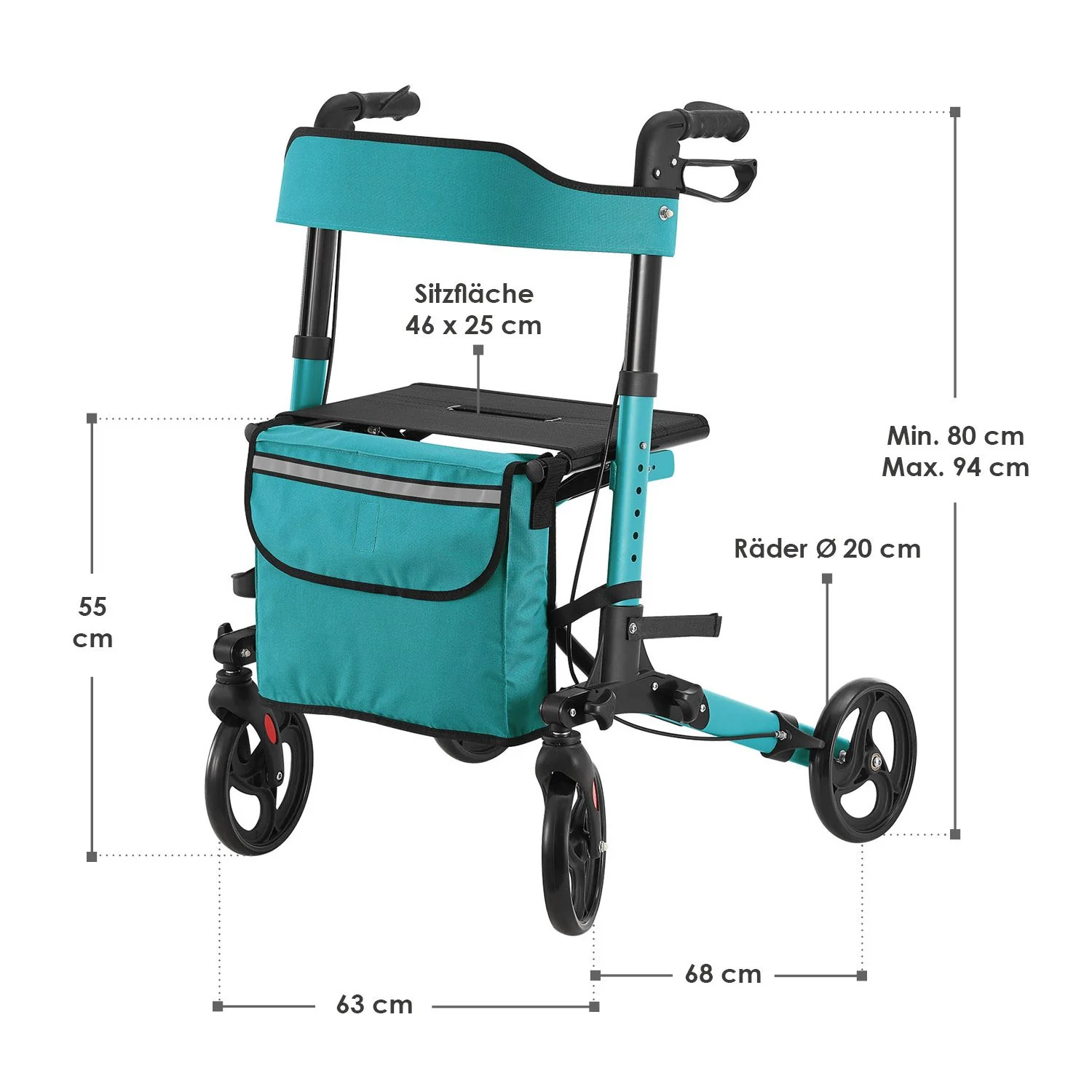 Aluminium Rollator Vital mit Sitz - Image 40