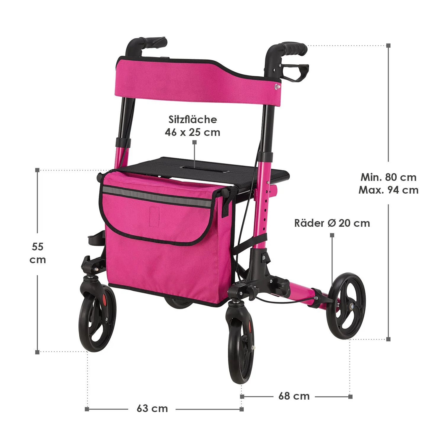 Aluminium Rollator Vital mit Sitz - Image 60