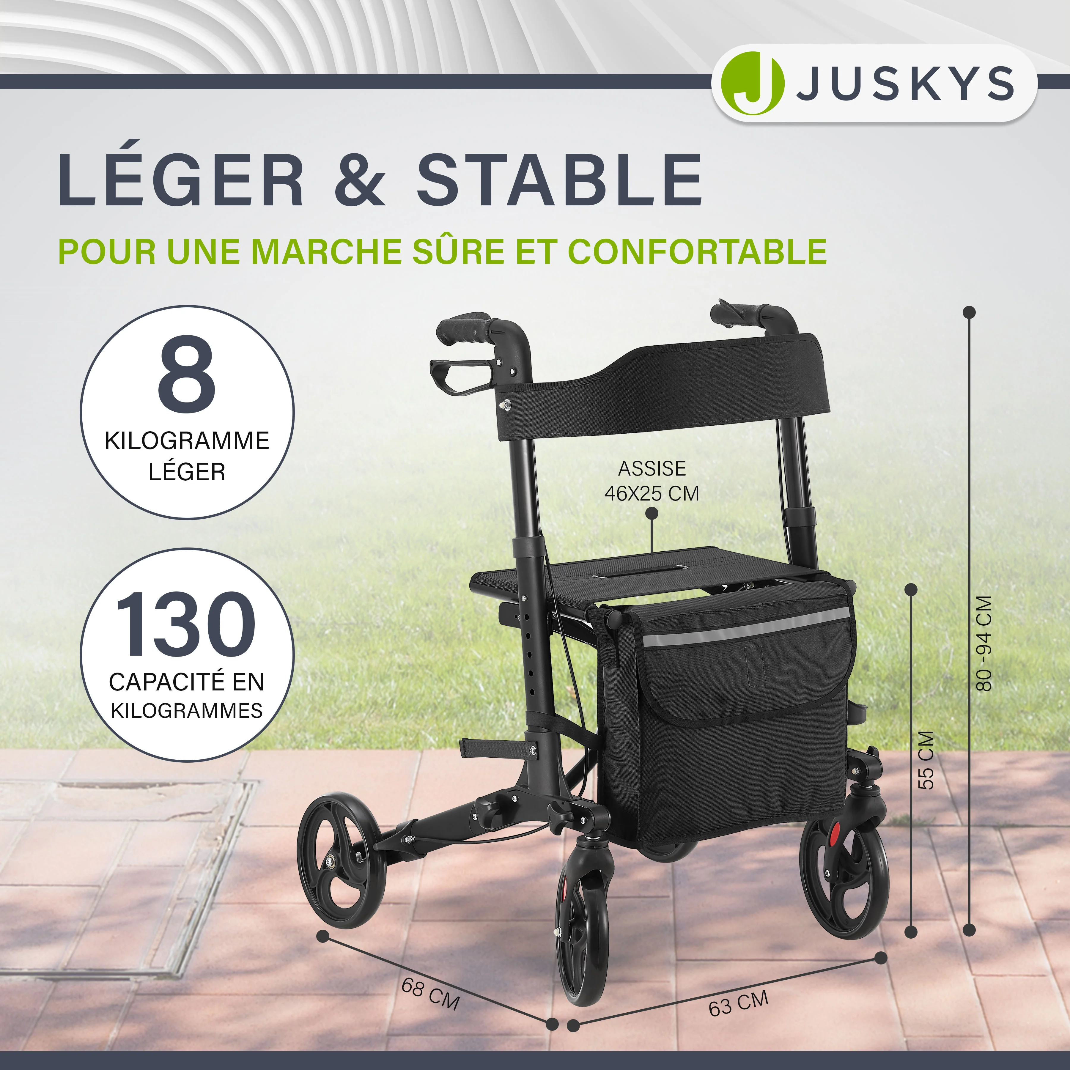 Aluminium Rollator Vital mit Sitz - Image 70
