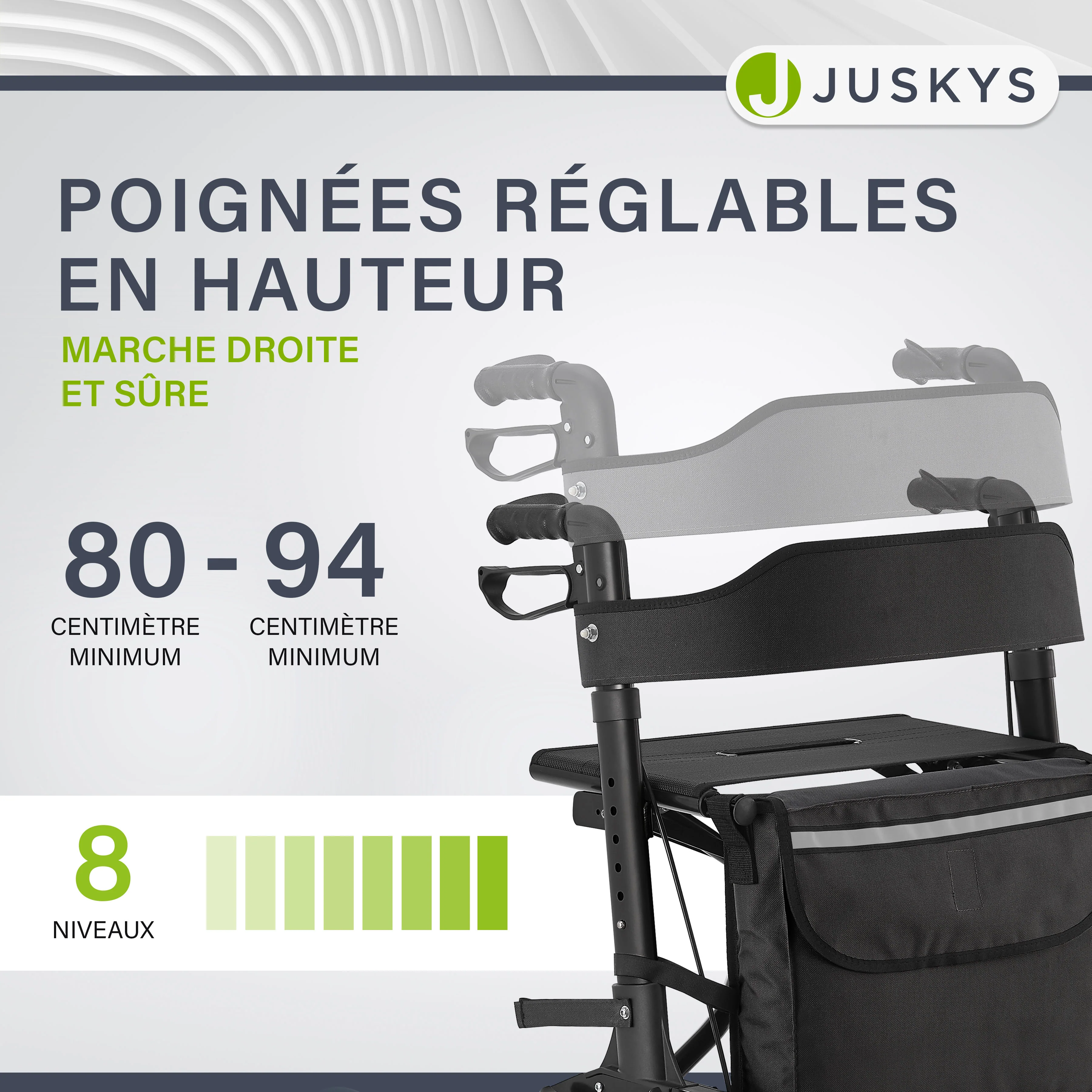 Aluminium Rollator Vital mit Sitz - Image 76