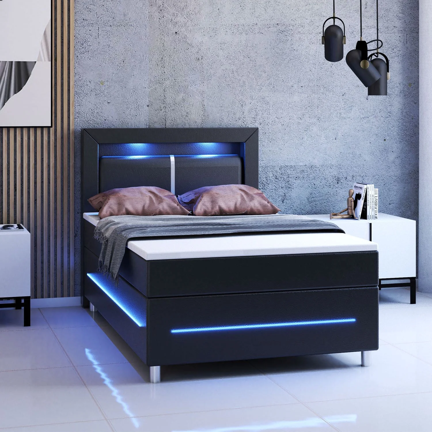 Boxspringbett Norfolk - Kunstleder - Image 32