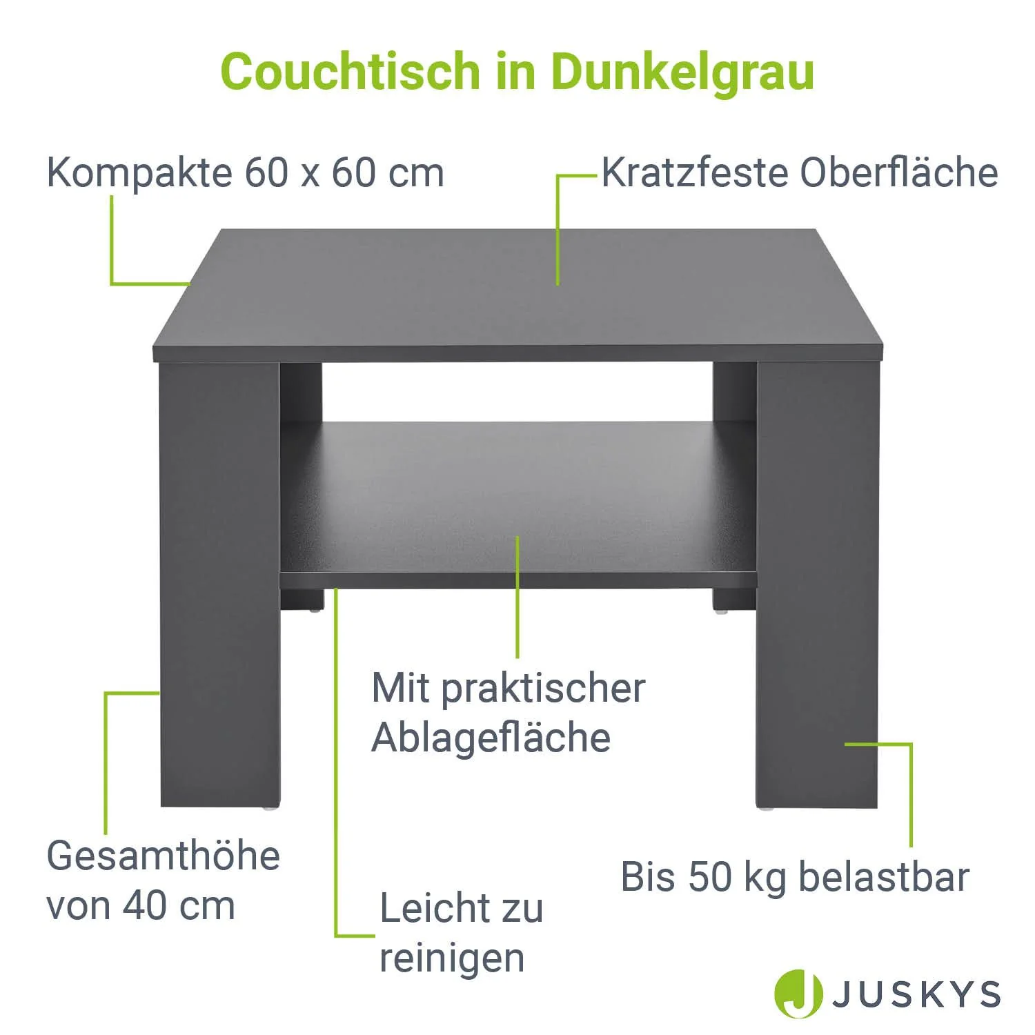 Couchtisch 60 x 60 x 40 cm - Image 13