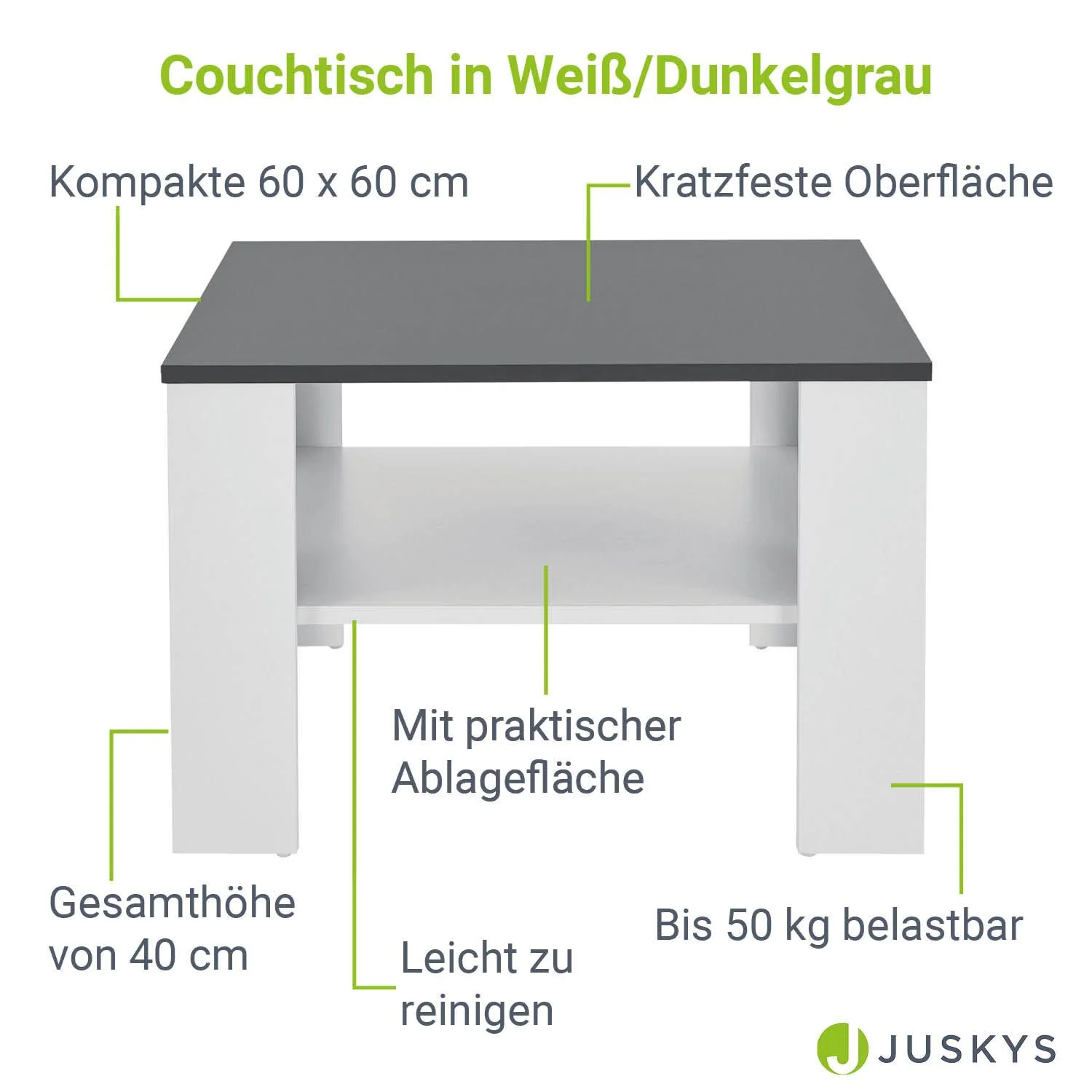 Couchtisch 60 x 60 x 40 cm - Image 23