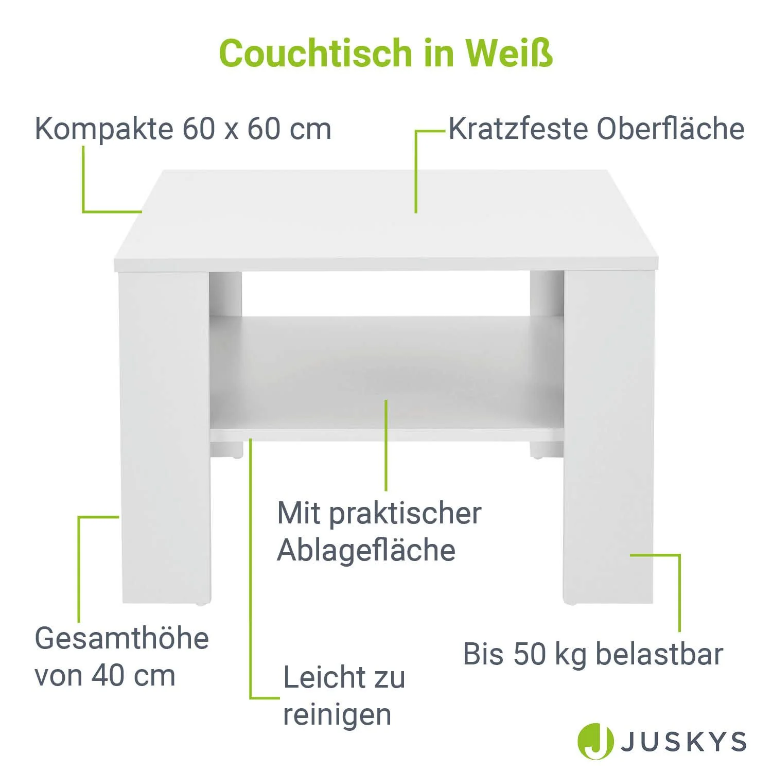 Couchtisch 60 x 60 x 40 cm - Image 3