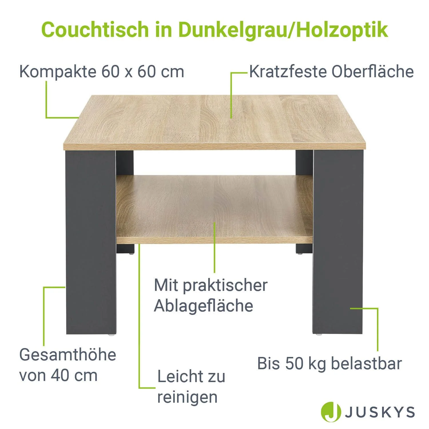 Couchtisch 60 x 60 x 40 cm - Image 43