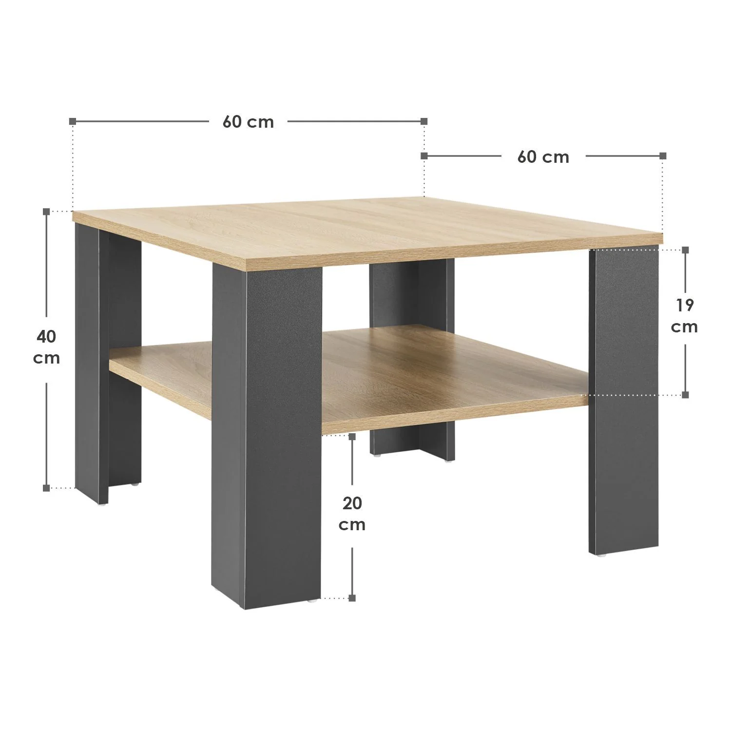 Couchtisch 60 x 60 x 40 cm - Image 50
