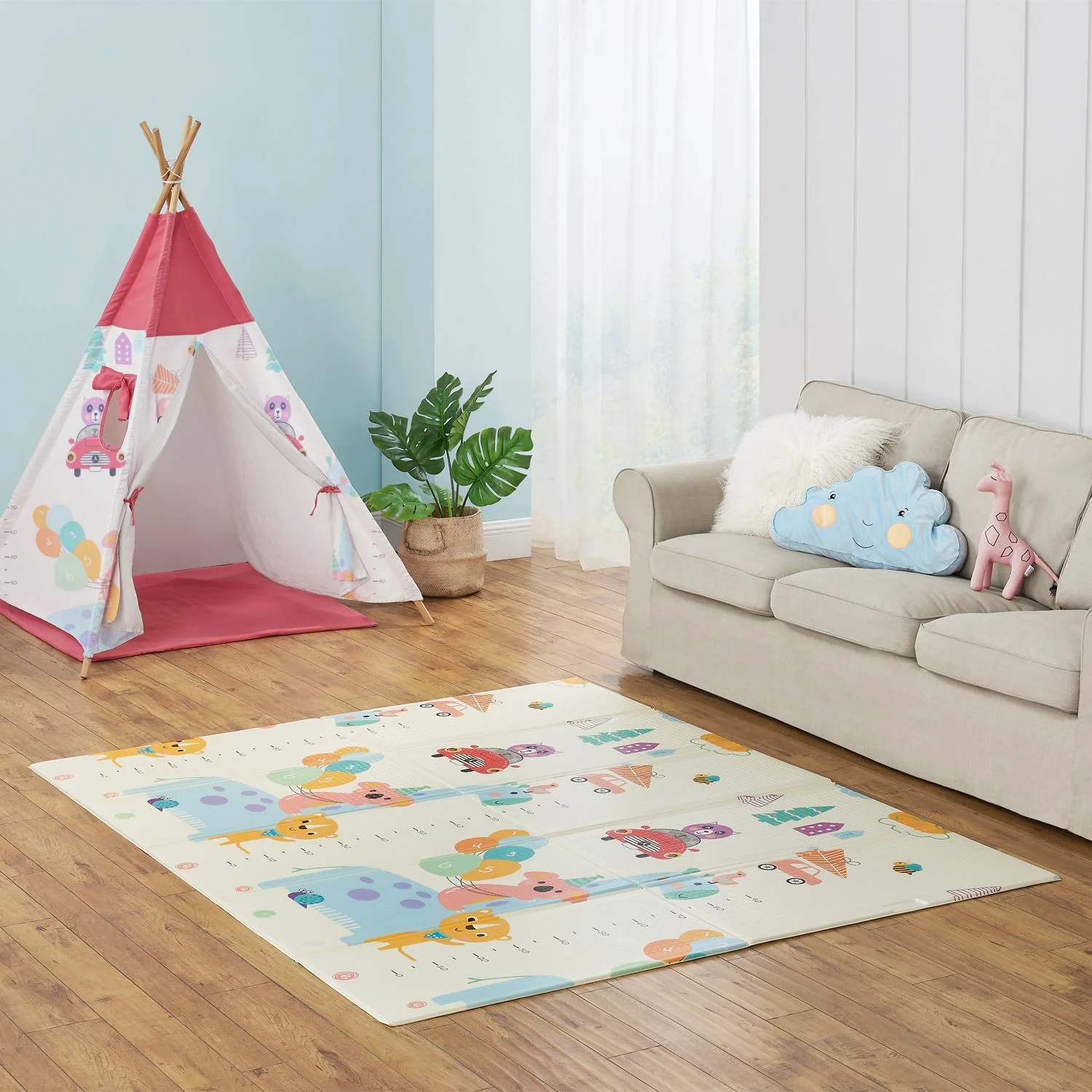 Spielmatte 180 x 200 cm mit diversen Tiermotiven - Image 14
