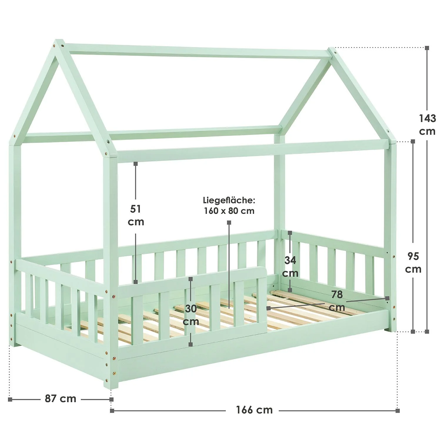 Kinderbett Marli 80 x 160 cm - Image 40