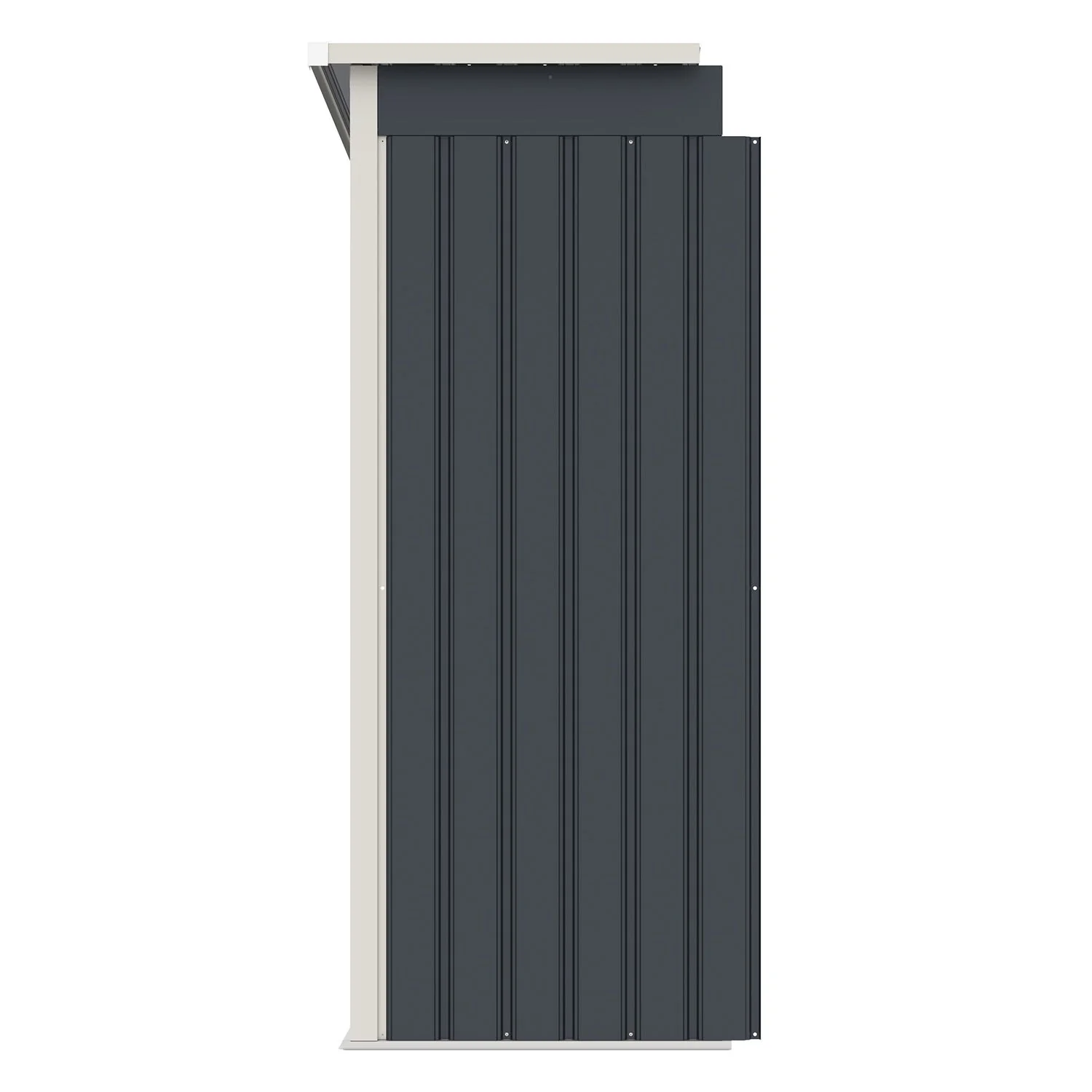 Metall Gerätehaus mit Holzunterstand - Image 24