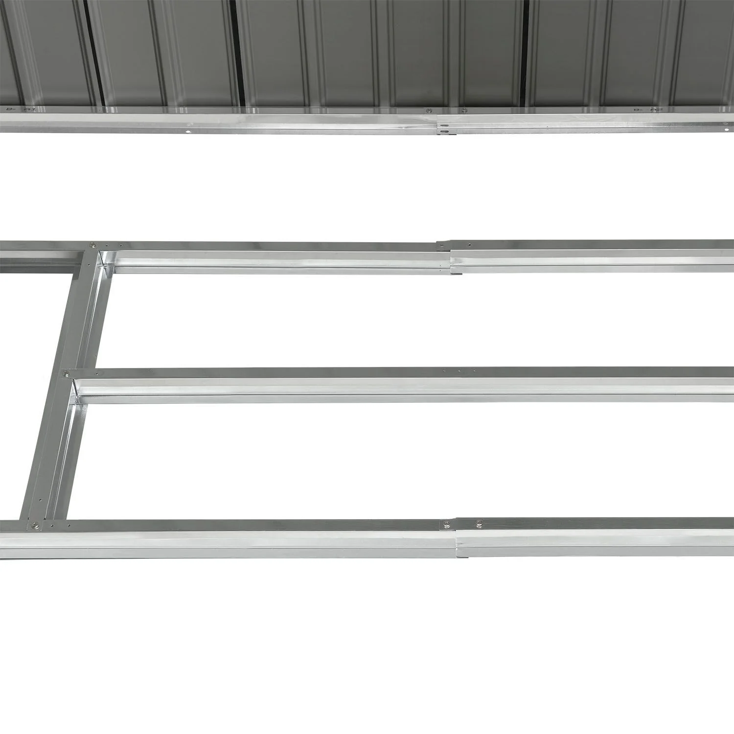 Metall Gerätehaus mit Holzunterstand - Image 48