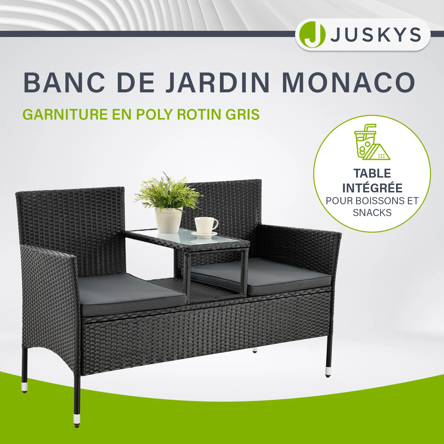 Polyrattan Sitzbank Monaco - Image 23