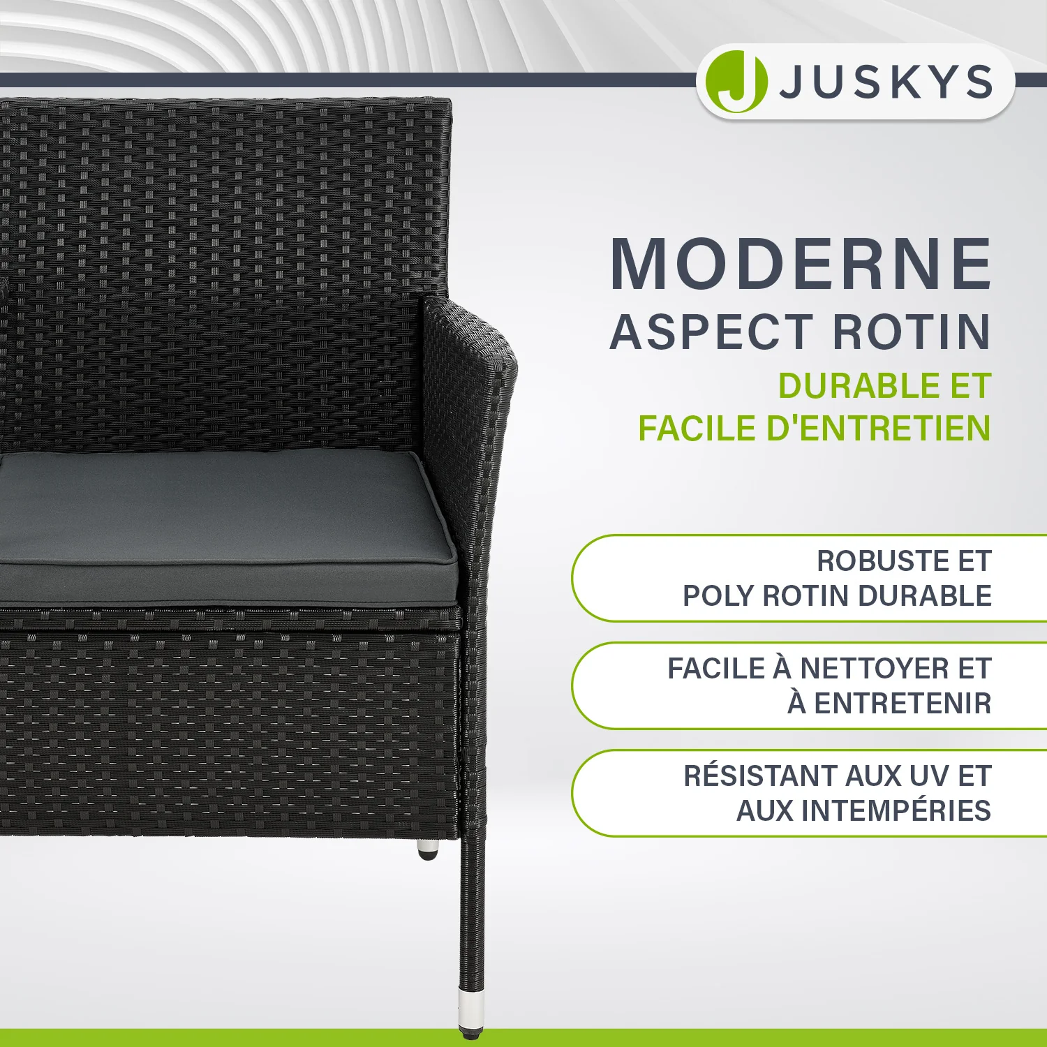 Polyrattan Sitzbank Monaco - Image 25