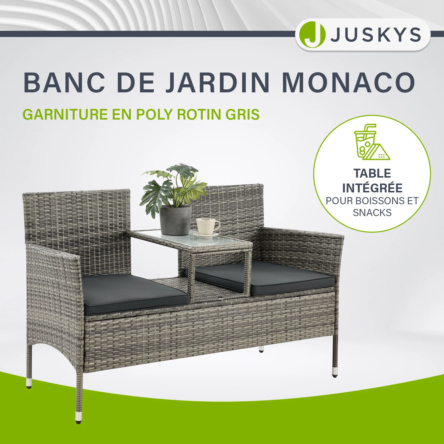 Polyrattan Sitzbank Monaco - Image 30