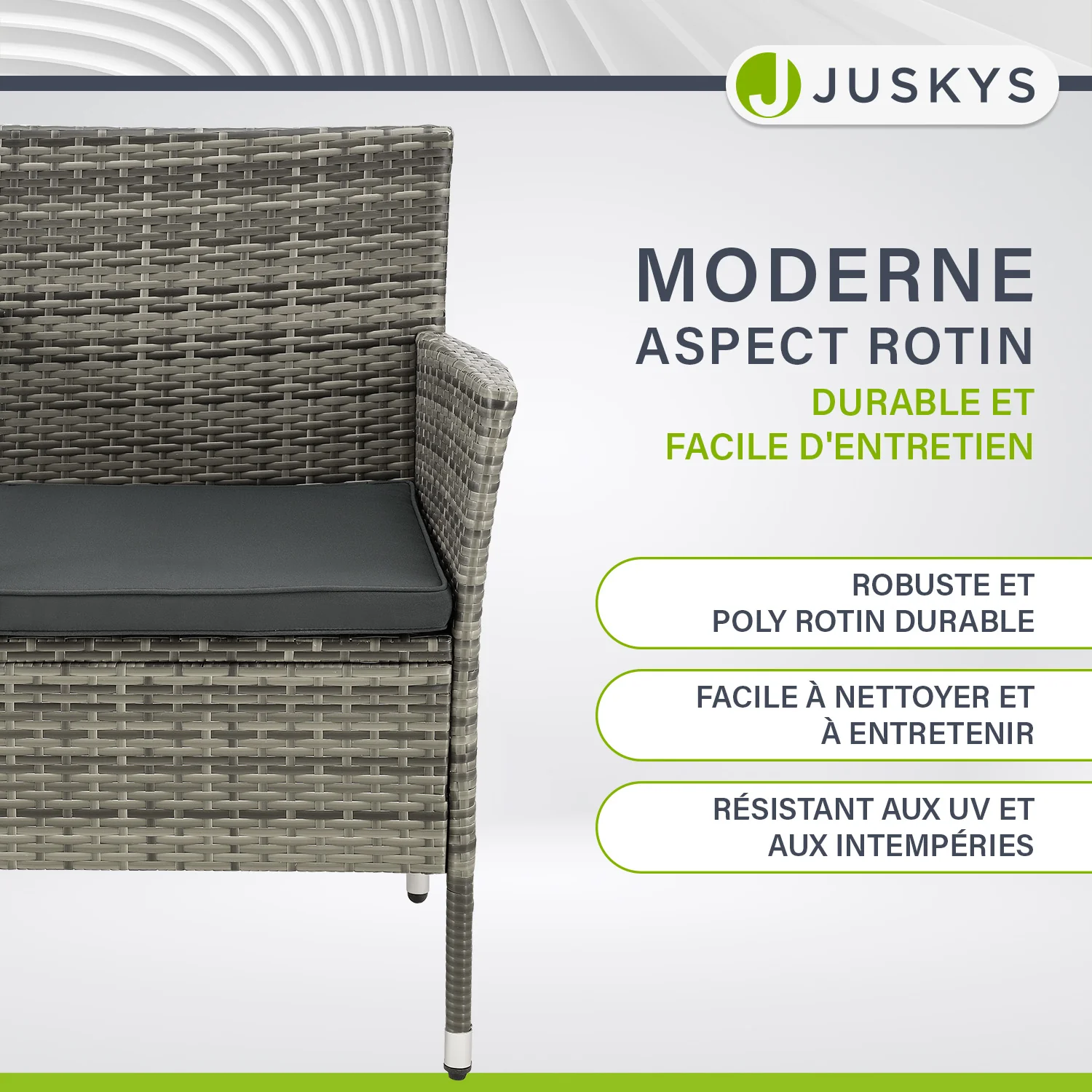 Polyrattan Sitzbank Monaco - Image 32